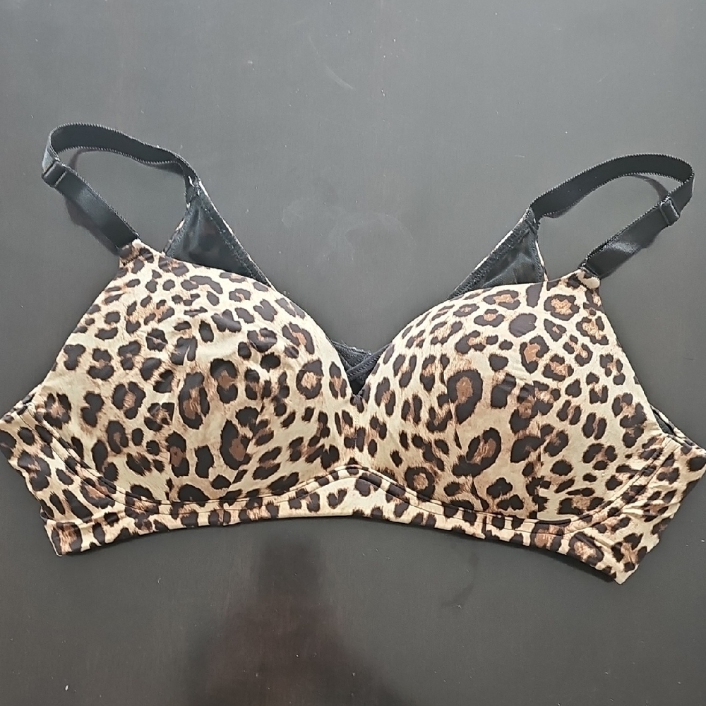 torrid Leopard Print Wireless T-Shirt Bra - Tan, Brown, Black